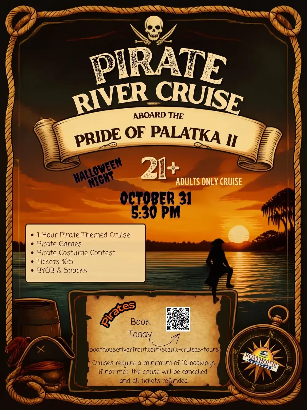Pirate Costume Contest River Cruise – 21+