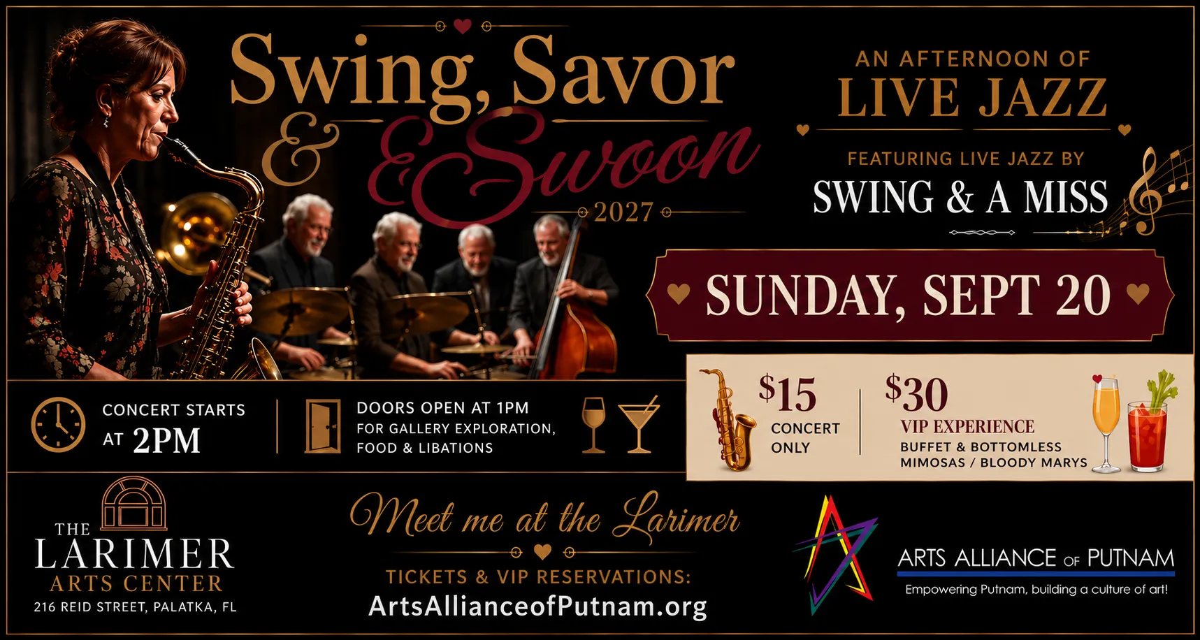 Swing, Savor & Swoon: A Jazz Brunch Affair featuring "Swing & A Miss"